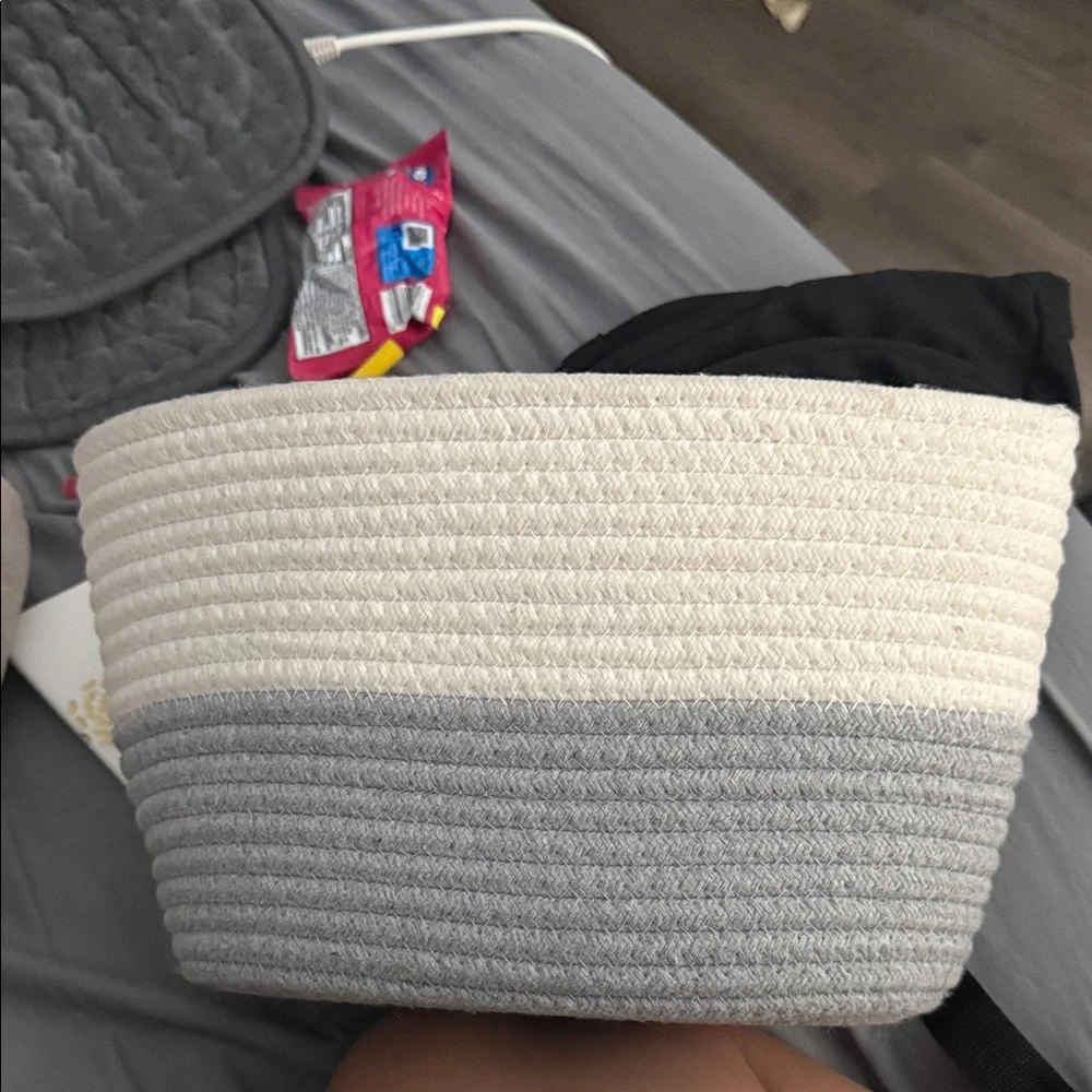 Two-Tone Woven Basket